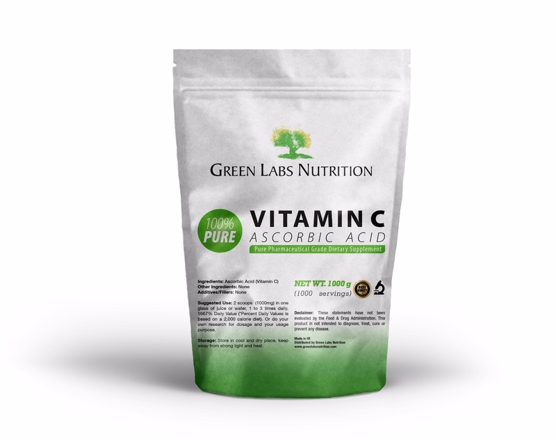 Ascorbic Acid Vitamin C Powder 1kg (2.2 LB) GMO Free