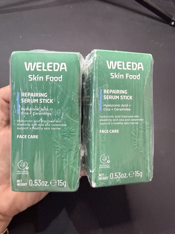 (2) WELEDA -Skin Food REPAIRING SERUM STICK Face 0.53 Oz – Exp: 12/26