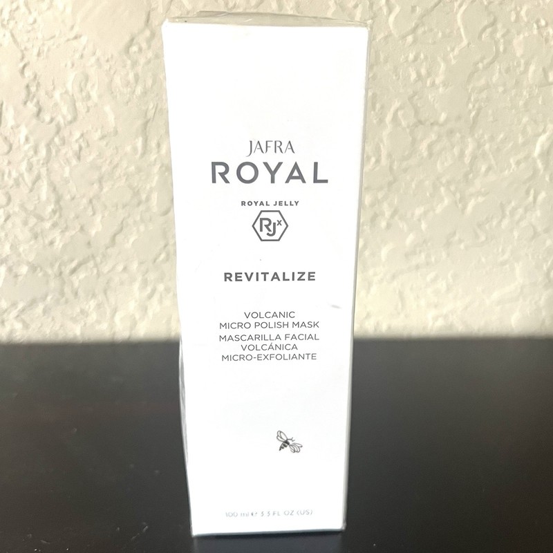 Jafra Royal Jelly Revitalize Volcanic Micro Polish Mask 3.3 floz NIB NEW SEALED