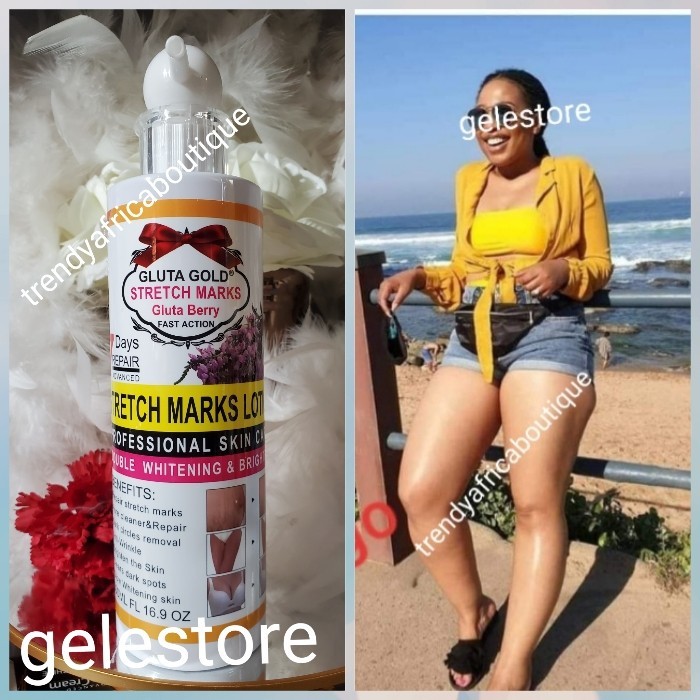 Gluta-Gold Stretch Marks Repair Body Lotion. White & Bright 500ml. Fast Act! X 1