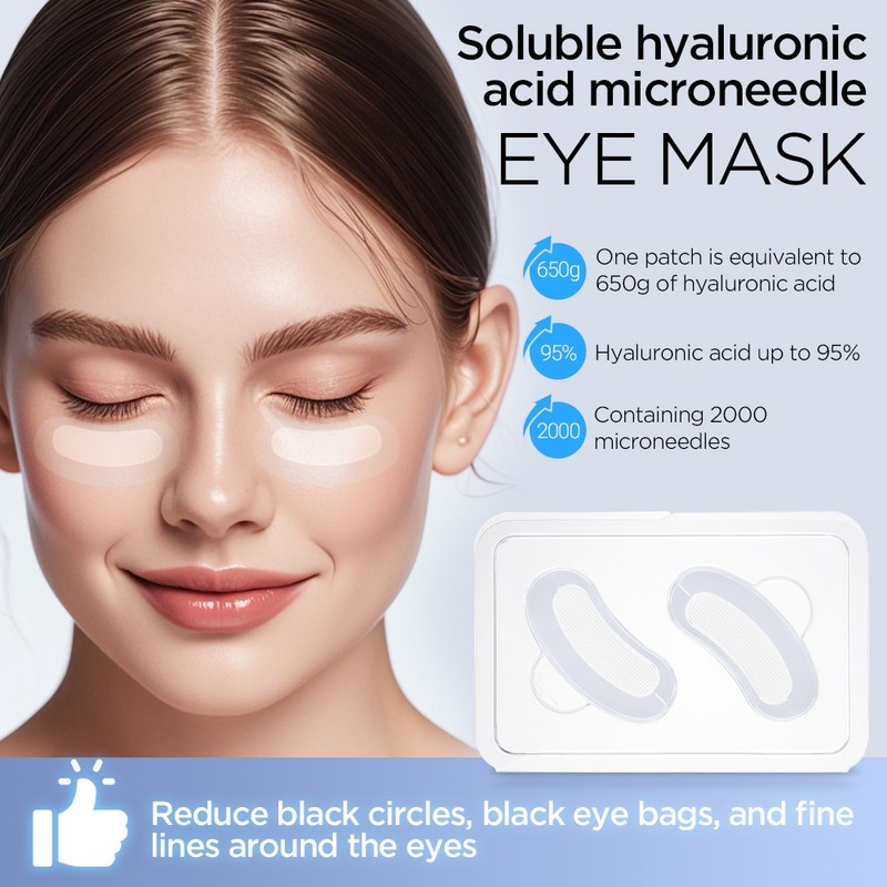 Hyaluronic Acid Microneedle Eye Patches for Anti Wrinkle,Fine Lines Moisturizing gallery