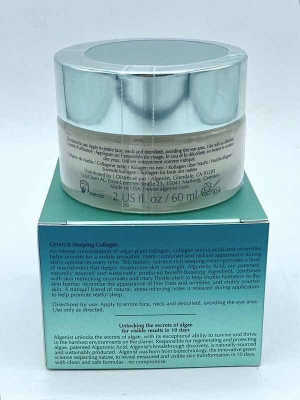 NEW Algenist Genius Sleeping Collagen Night Cream-Alguronic Acid 2oz/60ml Sealed gallery