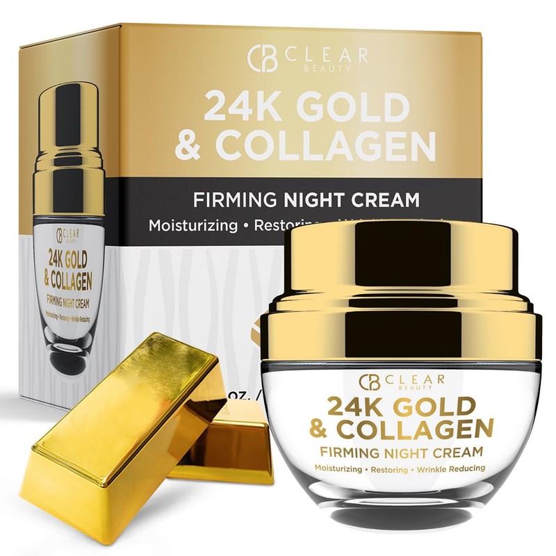24K Gold & Collagen Night Cream – Firming & Ultra Hydrating Face Moisturizer …