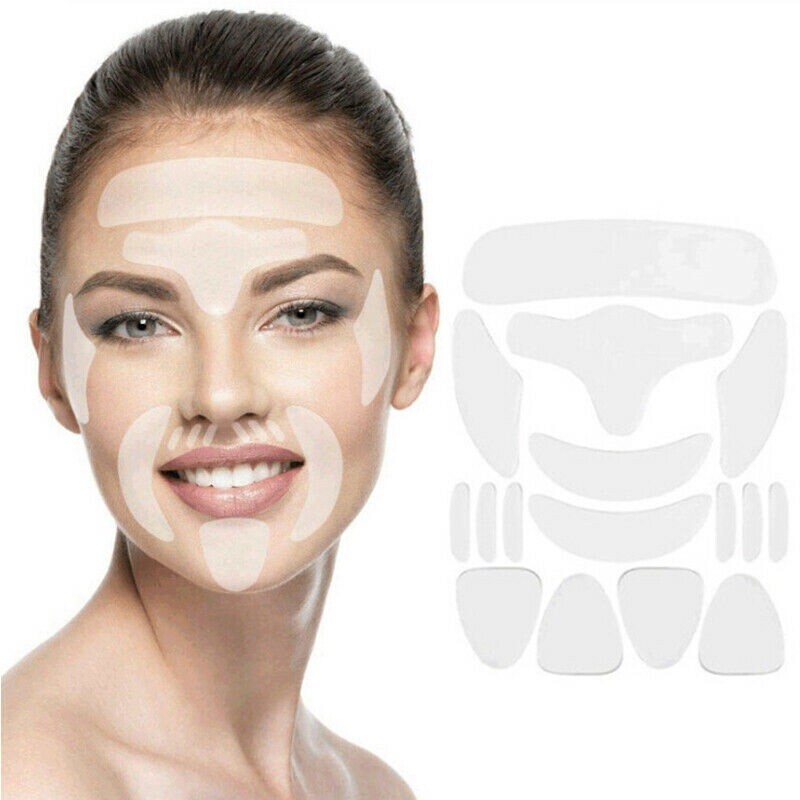 16PCS Anti Wrinkle Reusable Neck Eye Face Pad Silicone Removal Patch Skin Care gallery