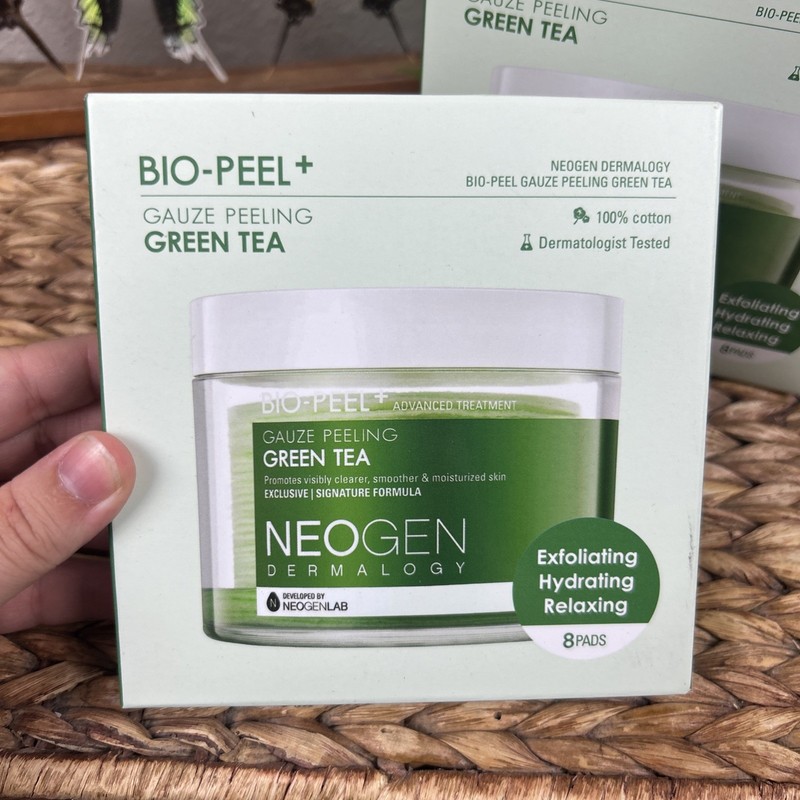 NEOGENLAB Dermalogy Bio-Peel+ Gauze Peeling Green Tea, 2 Pack, 16 Count, Sealed gallery
