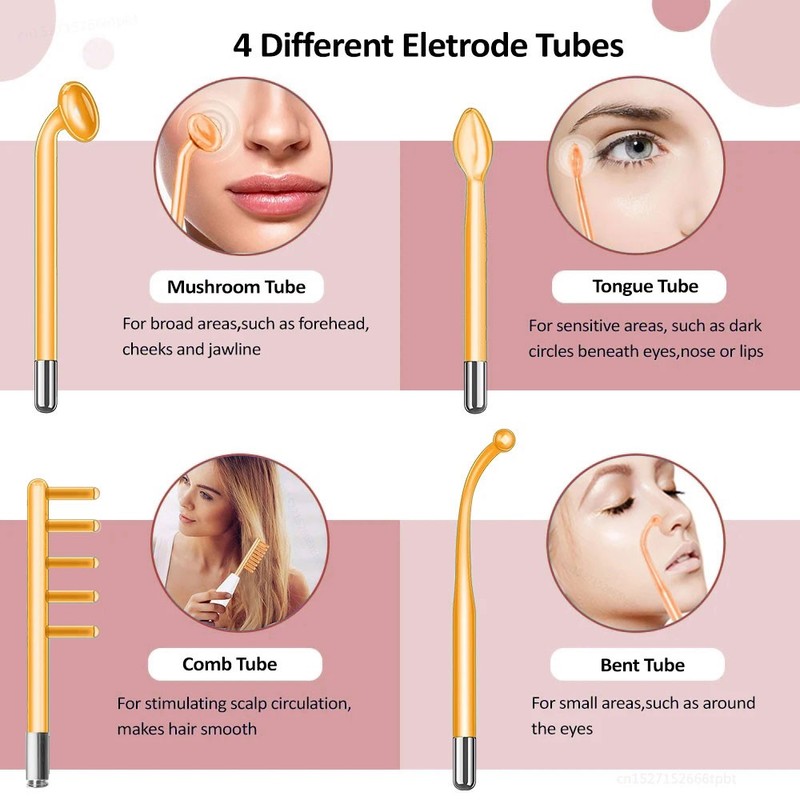 High Frequency Facial Skin Care Wand Machine Anti-aging Acne Hair Treatment Set gallery