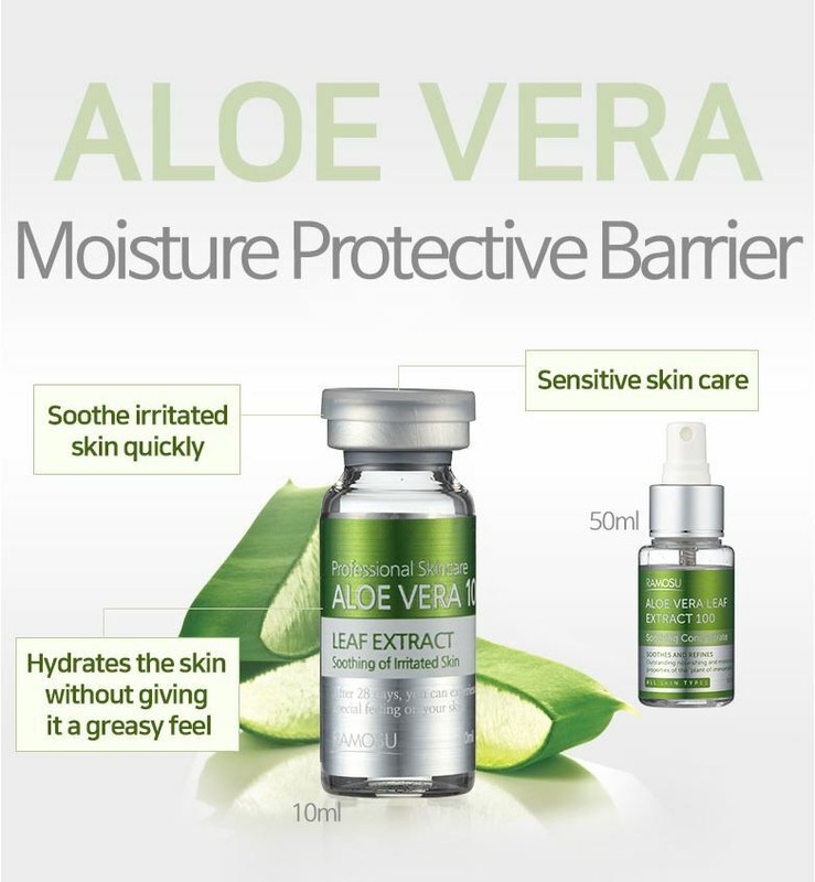 [RAMOSU] Aloe vera Leaf Extract 100% ampoule 10ml for Sensitive Skin from Korea gallery