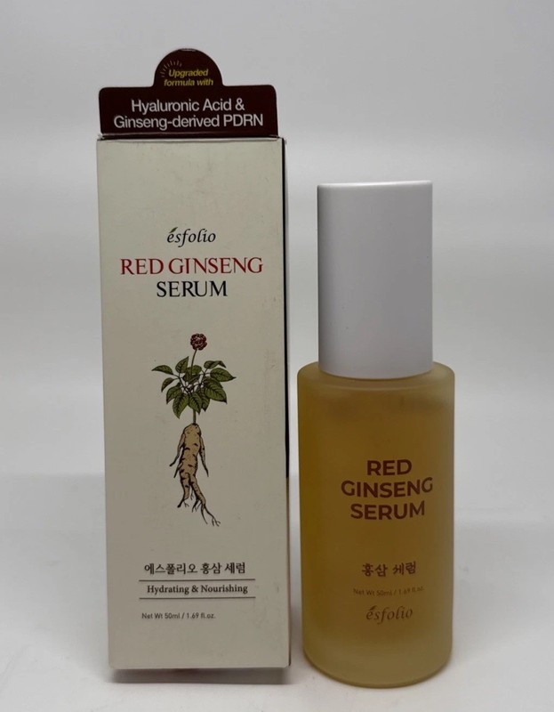 Esfolio Red Ginseng Serum Hyaluronic Acid Derived PDRN Hydrating 1.69 oz