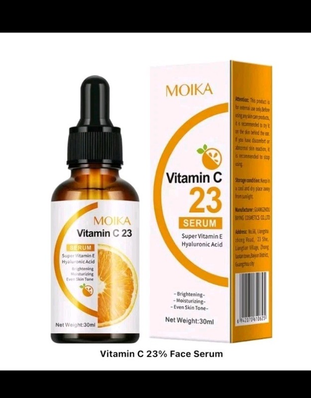 Moika Vit C Skin Brightening Serum- 23% Vitamin C Serum - Hyaluronic Acid
