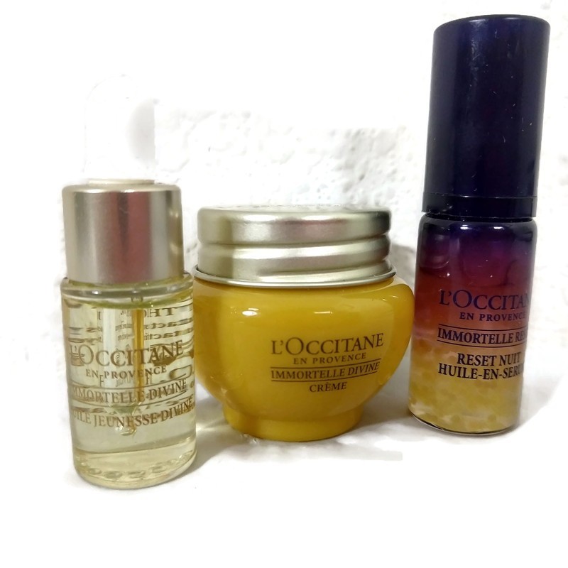 L’Occitane Immortelle Divine Youth Oil & Face cream ,reset Serum Set X 3 New