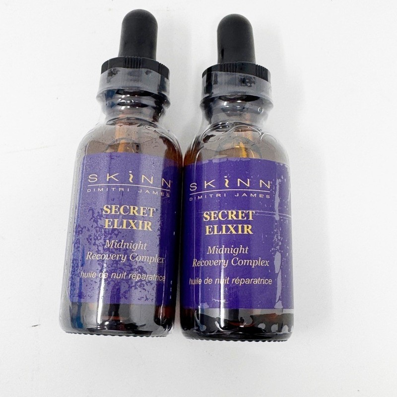 Lot 2 Skinn Secret Elixir MIDNIGHT RECOVERY COMPLEX Dimitri James NEW SEALED