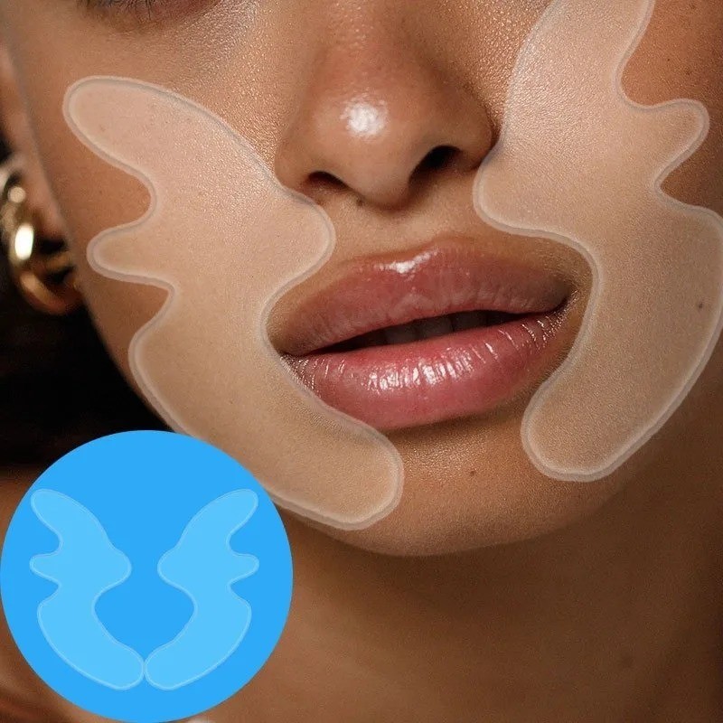 Reusable Silicone Facial Patches Anti Wrinkle Smile Lines Chin Lift Pads