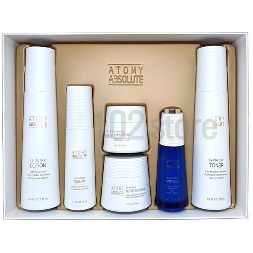 Atomy Absolute CellActive Skincare Set Toner Ampoule Serum Lotion Cream 6 Set gallery