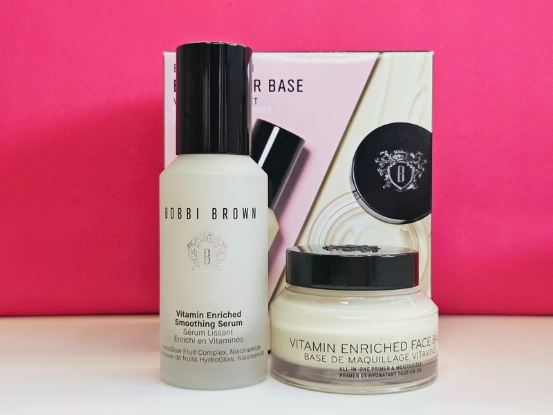 Bobbi Brown Vitamin Enriched PRIMER and Smoothing Serum Set WITH BAG Retail $155 gallery