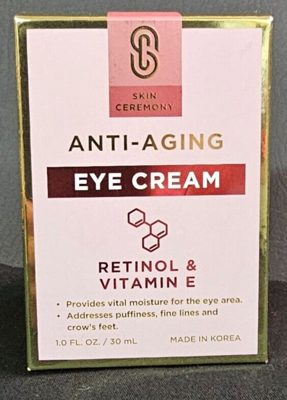 Anti-aging Eye Cream Retinol & Vitamin E Puffiness Wrinkles 1 fl oz NIB