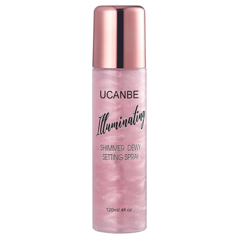 Shimmer Dewy Setting Spray Glowing + Makeup Setting Spray 2 in 1 Face Body Mist