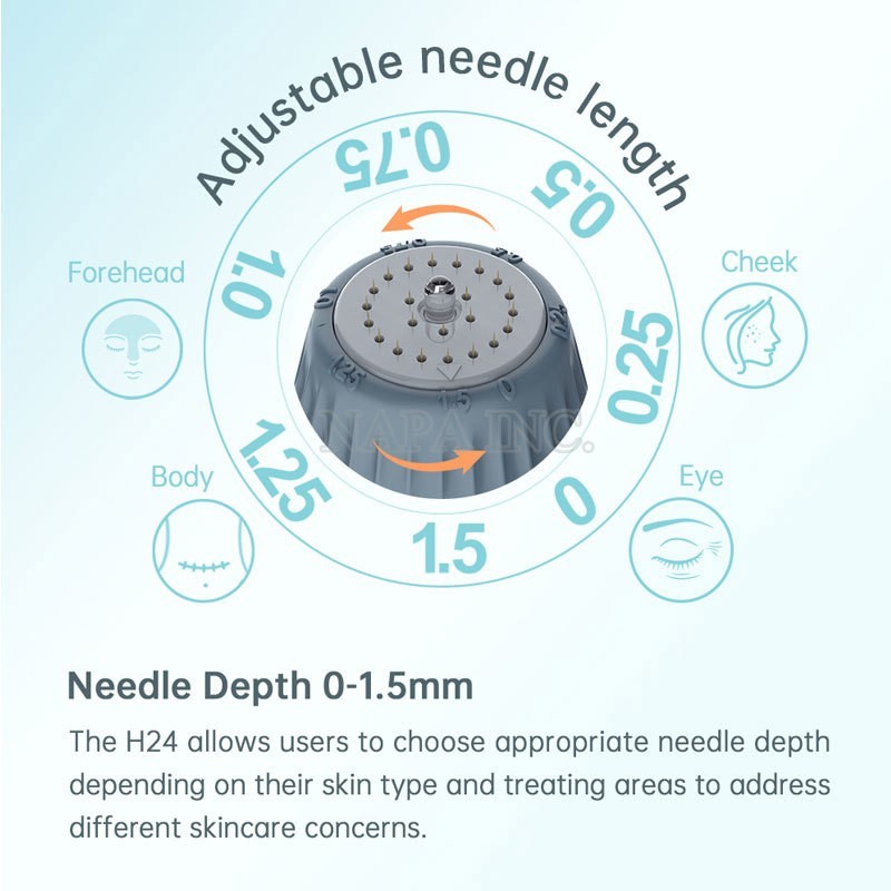 Adjustable 0.25/0.5/0.75/1.0/1.25/1.5mm Hydra Derma Stamp Anti-Aging Acne 24pins gallery