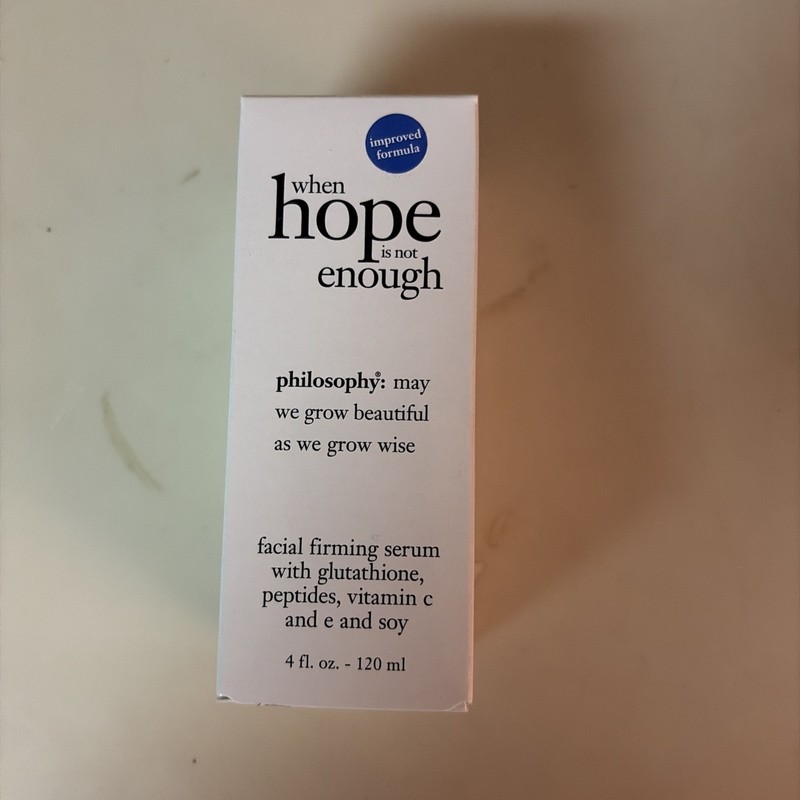 Philosophy When Hope is not Enough Facial Firming Serum 4 fl. oz. New