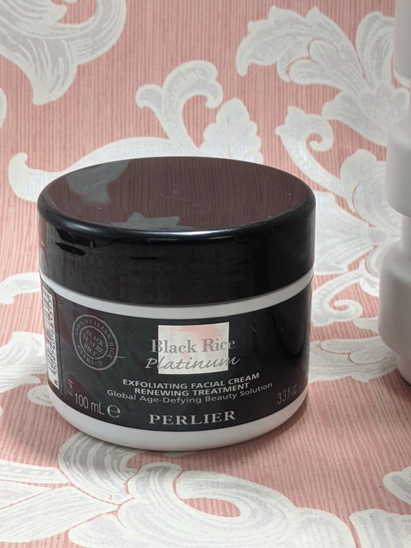 Perlier Black Rice Platinum Exfoliating Facial Renewing Treatment 3.3oz