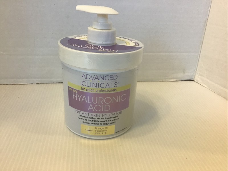 Advanced Clinicals Spa Size Hyaluronic Acid Cream Skin Hydrating 16 Oz (454g) gallery