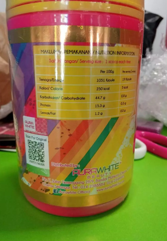 AuraWhite Bubbly Collagen Dust 500G Free Gift gallery