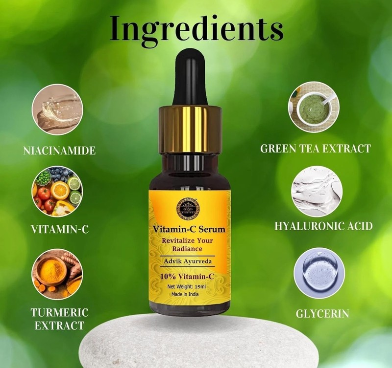 Advik Ayurveda Vitamin C Serum For All Skin Types 15ml gallery