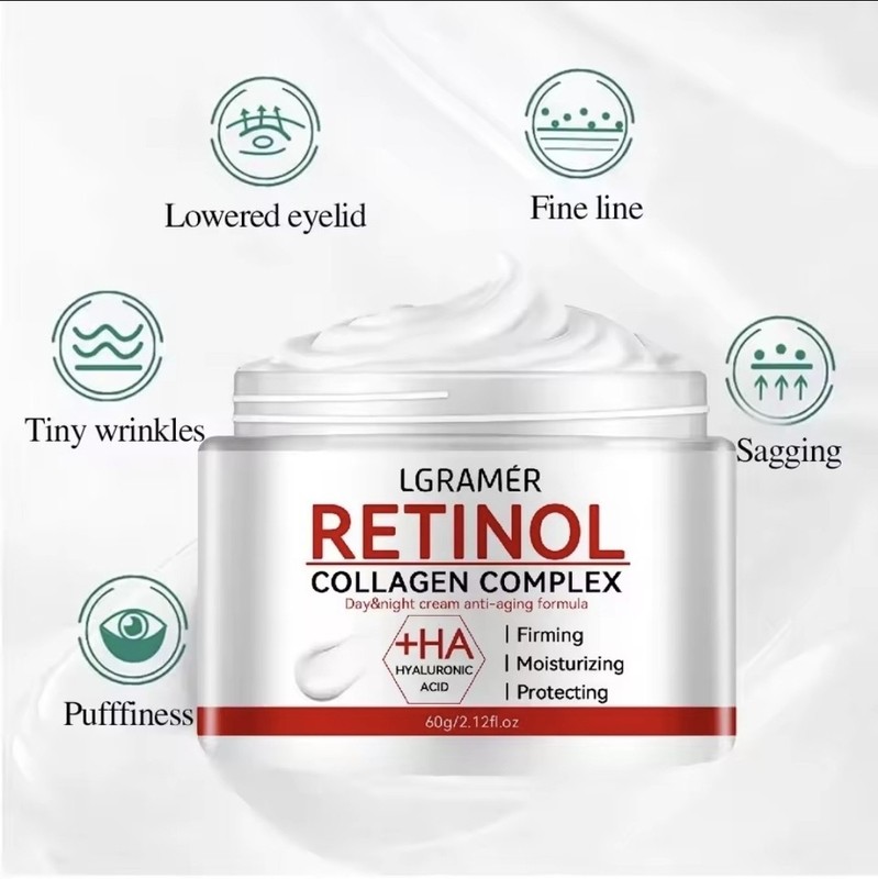 Retinol Collagen Anti-Aging Face Cream + Hyaluronic Acid Day & Night 60g gallery