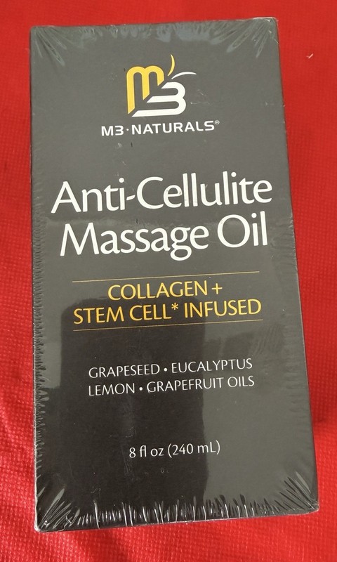M3 NATURALS Anti-Cellulite Massage Oil, 8 fl oz NEW