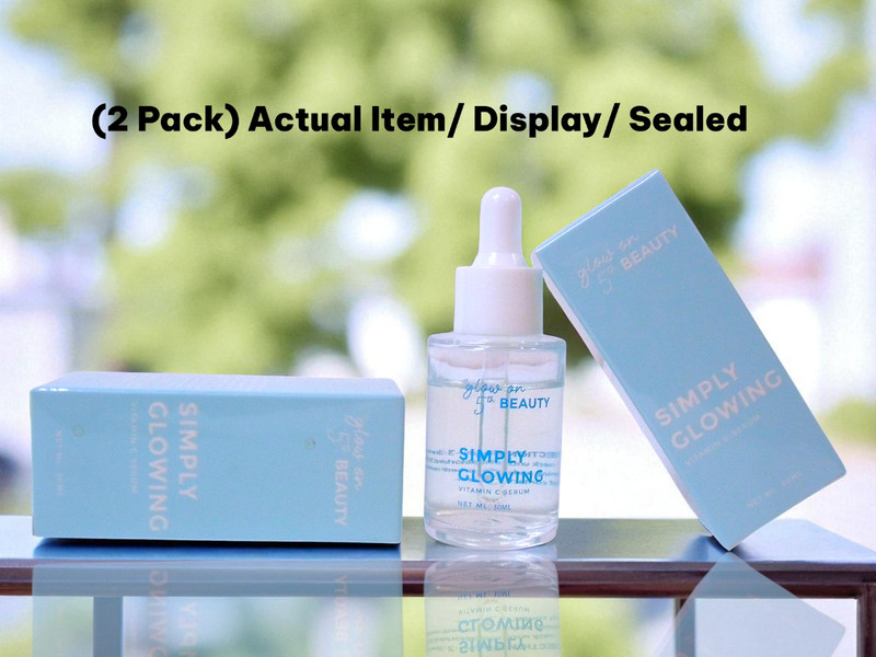 (2-Pack) Glow On 5th Beauty «Simply Glowing» Vitamin C Skin Serum 1oz/30ml – New