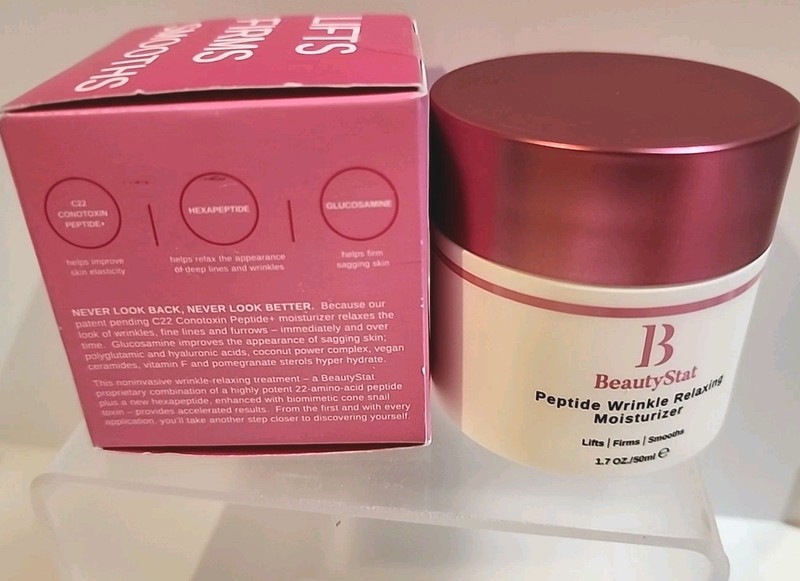 BeautyStat PEPTIDE WRINKLE RELAXING MOISTURIZER 1.7oz/ 50ml NIB RP $68 gallery