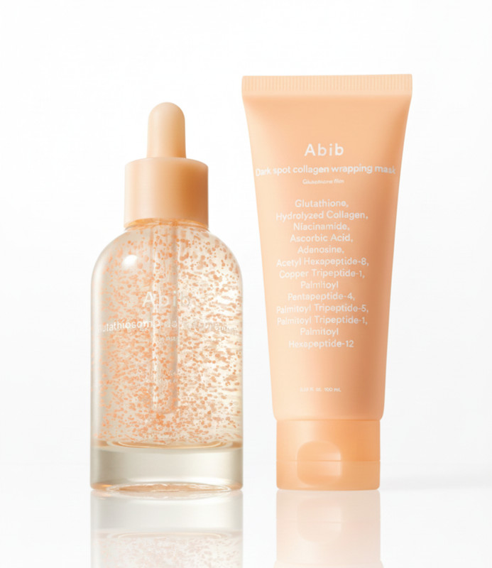 Abib Glutathione Set: Collagen Wrapping Mask 100ml+Vita Drop Serum 50ml K-Beauty