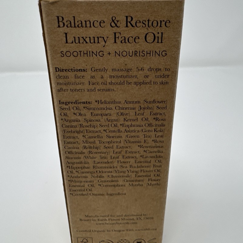 Beauty By Earth Balance & Restore Organic Luxury Face Oil | 1.34 fl oz / 38 ml gallery