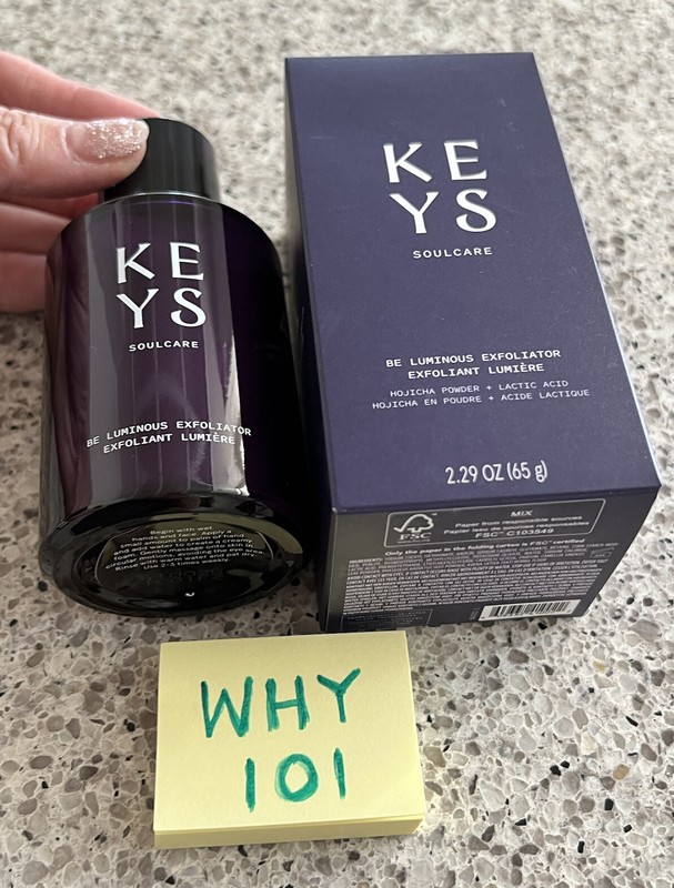 Keys Soulcare Be Luminous Exfoliator Powder Lactic Acid 2.29oz/65g Full SZ $22 gallery
