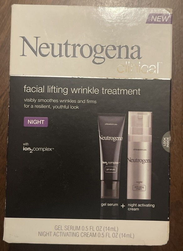 Neutrogena Clinical Facial Lifting Wrinkle Treatment, Gel Serum & Night Cream
