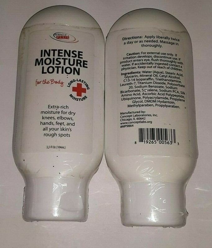 2 tube lot MIRACLE PLUS INTENSE MOISTURE BODY LOTION LONG LASTING sealed NWOB gallery