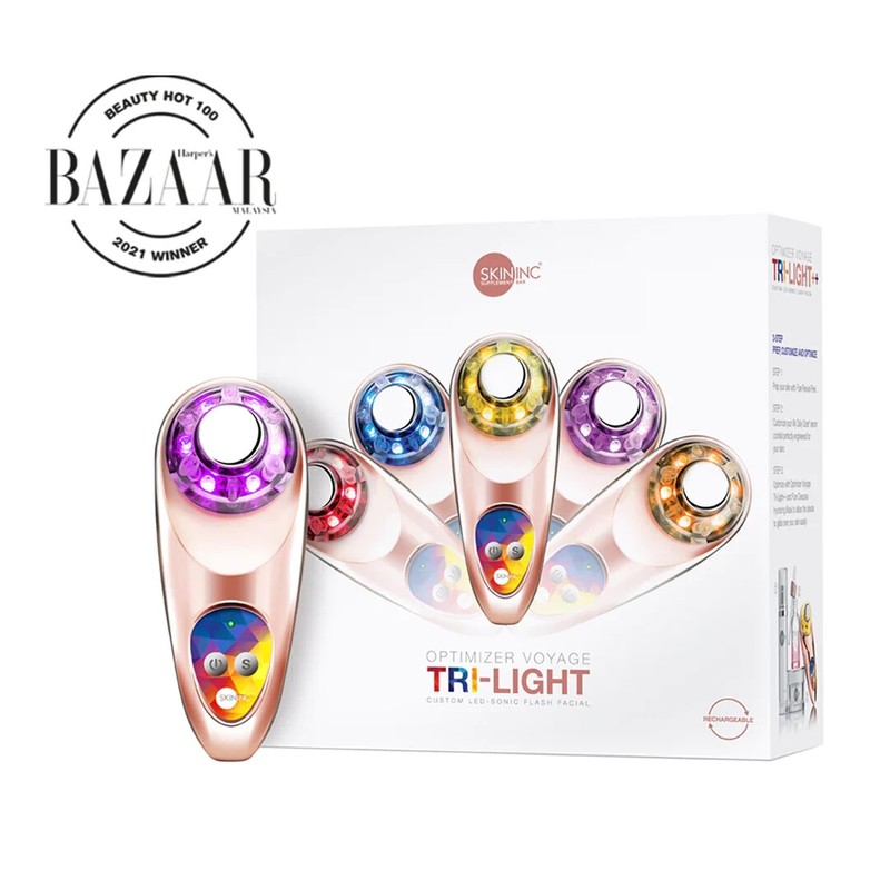 Skin Inc. Optimizer Voyage Tri-Light++ LED Sonic Flash Facial (ROSE GOLD CHROME)