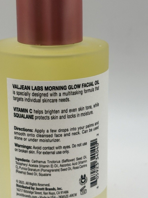 Valjean Labs Morning Glow Vitamin C +Squalane Facial Oil 1.83 fl New gallery