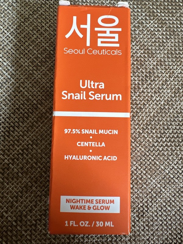 New SEOUL CEUTICALS-Ultra Snail Serum 1fl OZ Wake & Glow ,Exp6/27