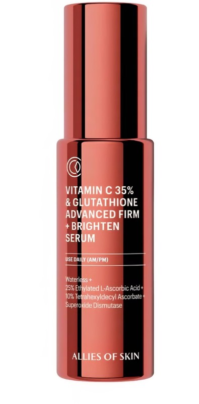 New! Allies of Skin Vitamin C 35% & Glutathione Advanced Firm + Brighten Serum