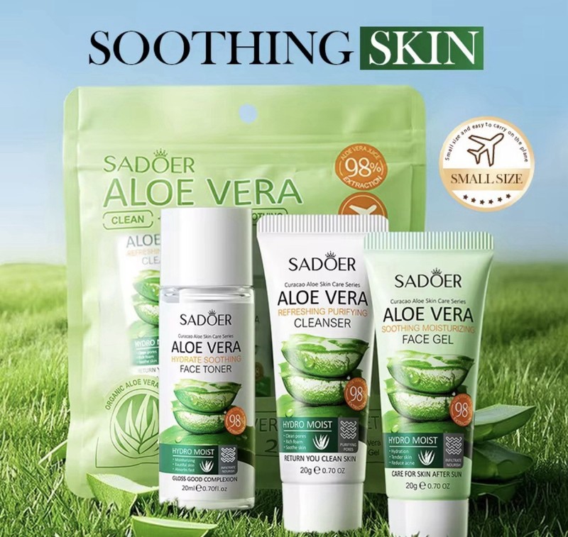 New Sadoer Aloe Vera Clean Gel Toner 3 Pack Mini size