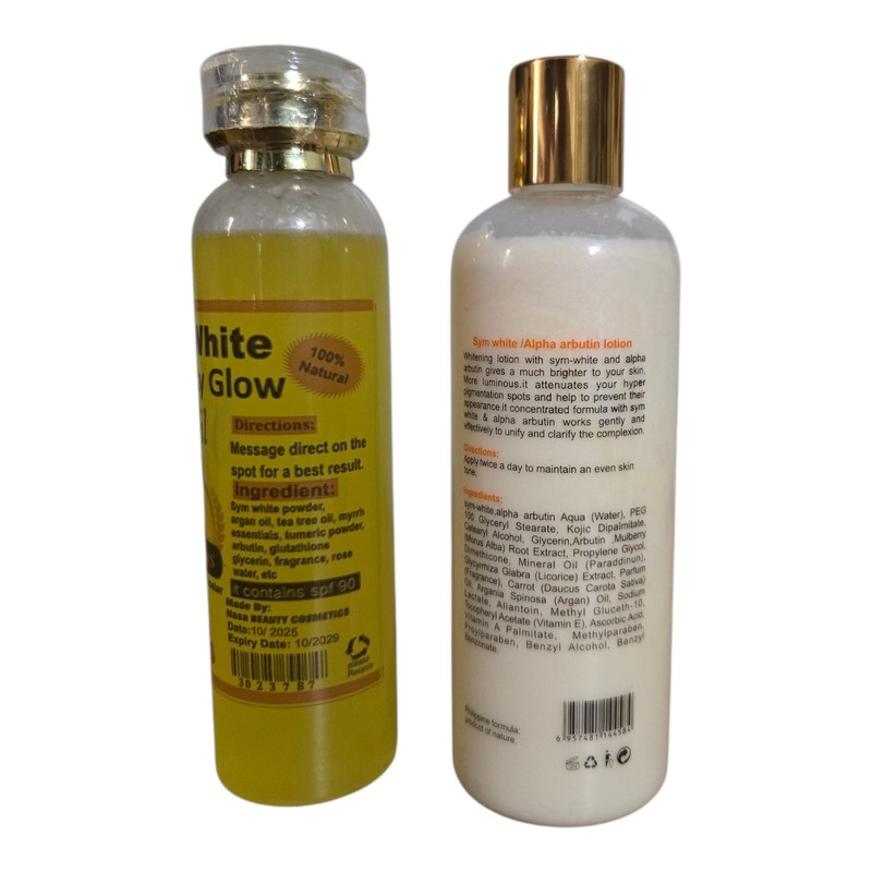 Sym White Celebrity Brightening Booster Glow Oil Spf 90 And Arbutin Lotion gallery