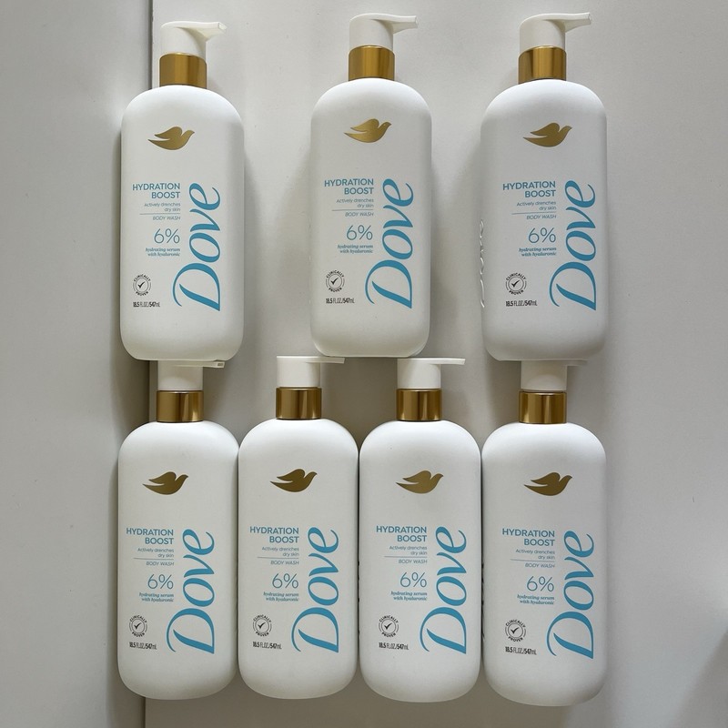 Dove Hydration Boost Body Wash 6% Hydrating Serum with Hyaluronic Acid (7-Packs)