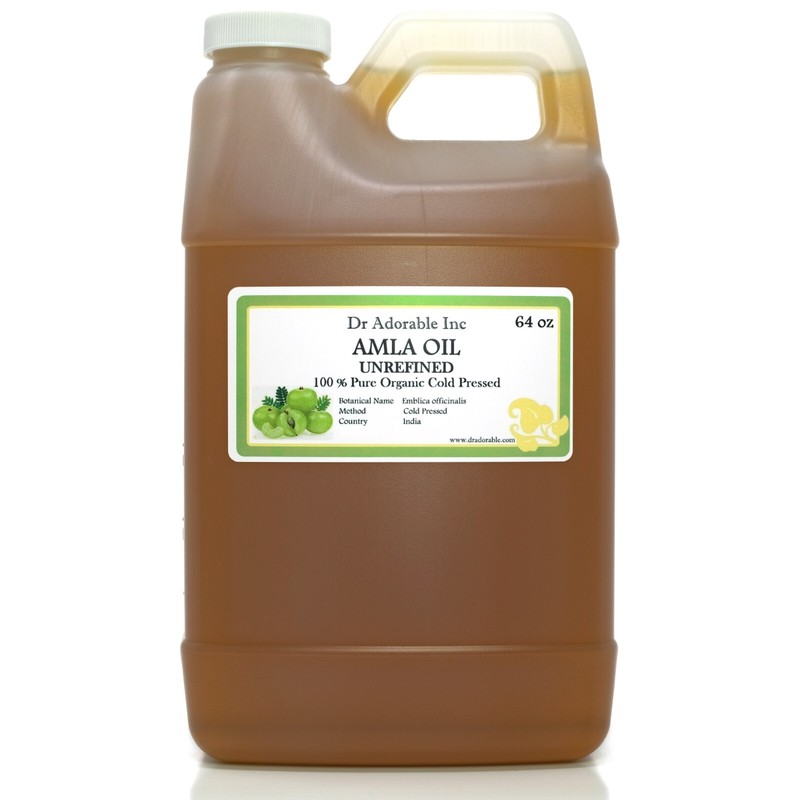 64 OZ AMLA OIL Unrefined Virgin Indian Gooseberry Hair Growth Skin Anti Aging