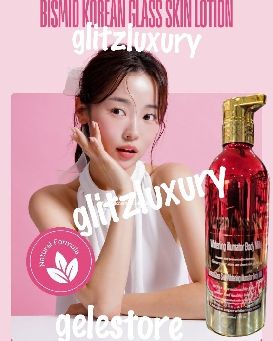Bismid korean Glass Skin whitening illuminator body milk 500ml x 1