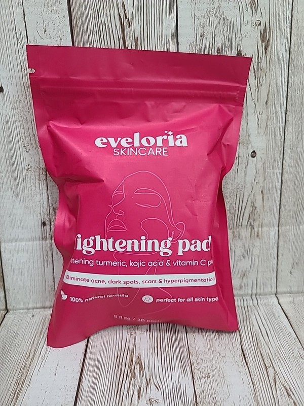 Eveloria Skincare 30 Brightening Pads , Acne Scars 100% Natural – Exp : 12/2027