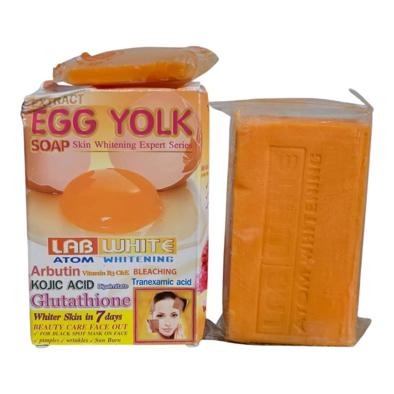 Extract L- white Egg Yolk Face & Body Soap 1piece +Sample Small Size