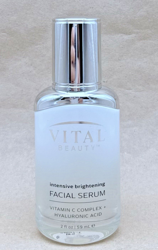 Vital Beauty Intensive Brightening Facial Serum Vitamin C + Hyaluronic Acid New