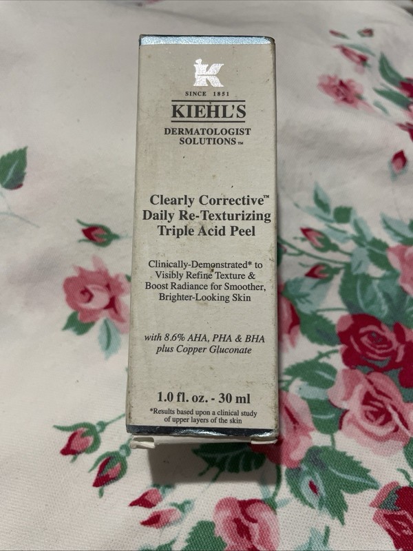 Kiehls Clearly Corrective Daily ReTexturizing TRIPLE ACID PEEL 1oz New Read See