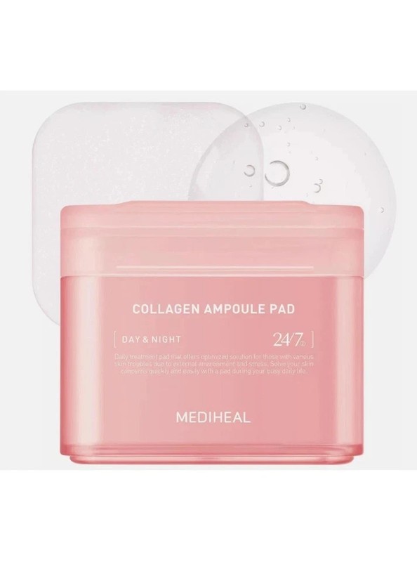 MEDIHEAL Collagen Ampoule Pad 100 + 100 count refill Total 200 탄력 콜라겐 gallery