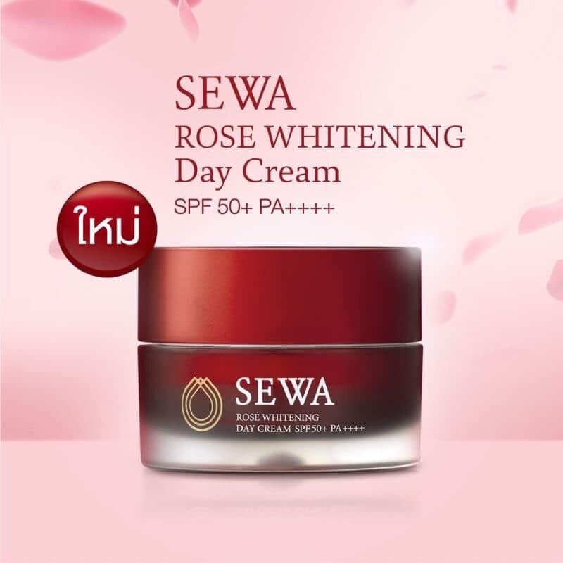 30ml.SEWA Rose Whitening Day Cream SPF 50PA+++ Brighten Skin Anti Wrinle Dryness